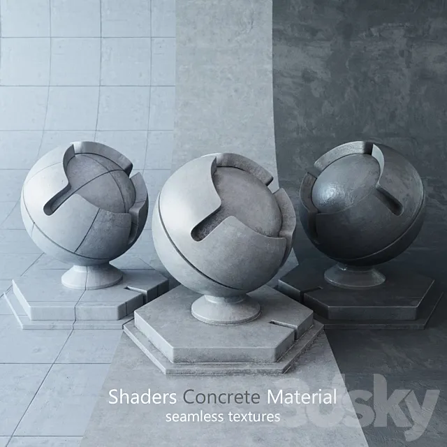 Shaders Concrete 5 3DS Max Model