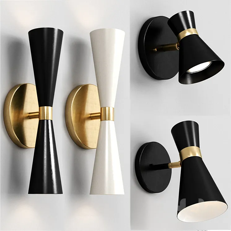 Shades of light WALL SCONCE SET 3DS Max
