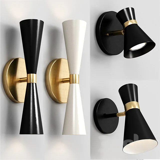 Shades of light WALL SCONCE SET 3DSMax File