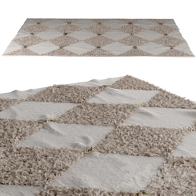 Shag Rug Creme Soft 3DS Max Model