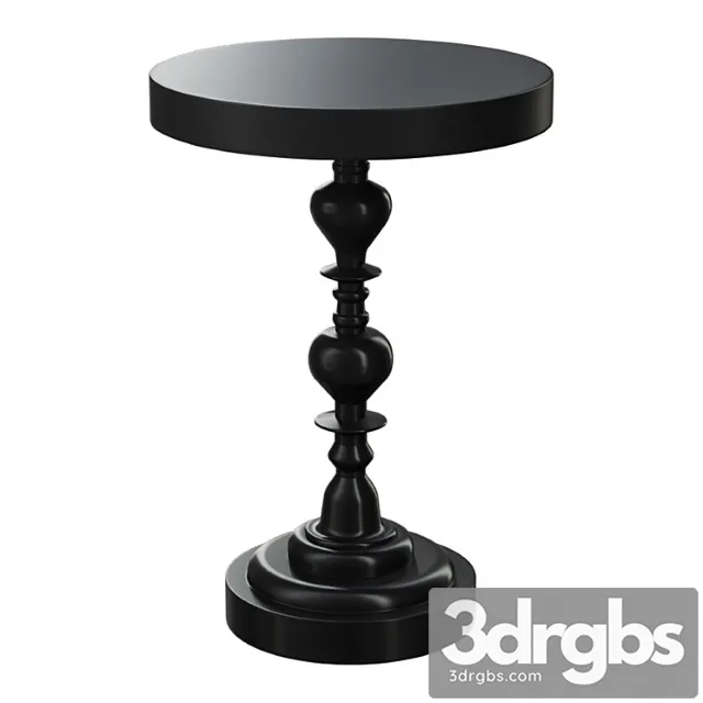 Shaine side table black metal