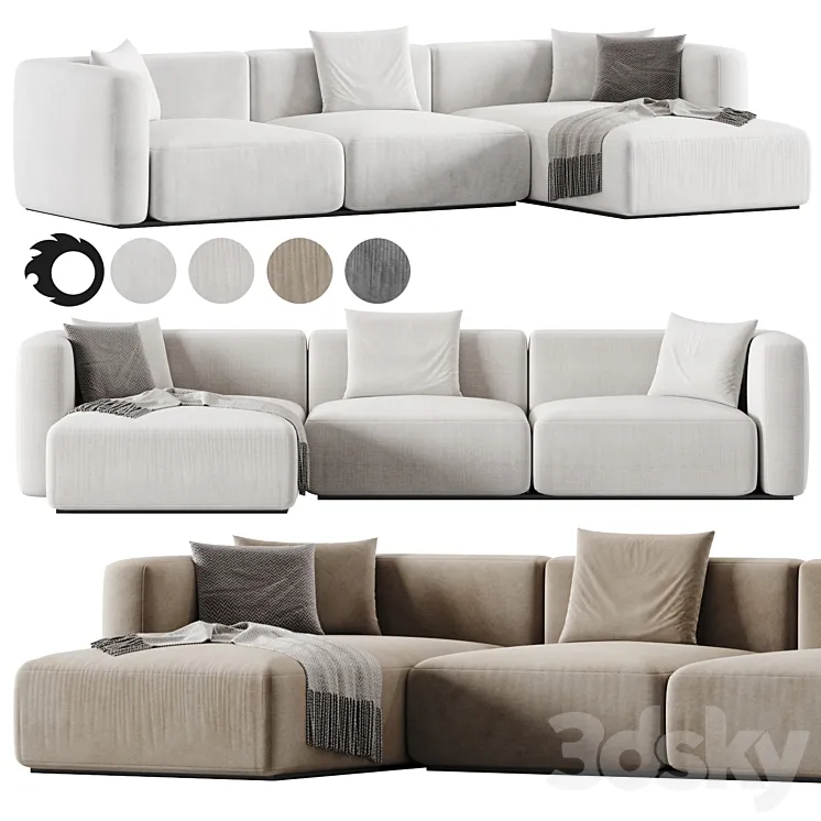 Shanghai Sofa 1 By Poliform 3DS Max Model
