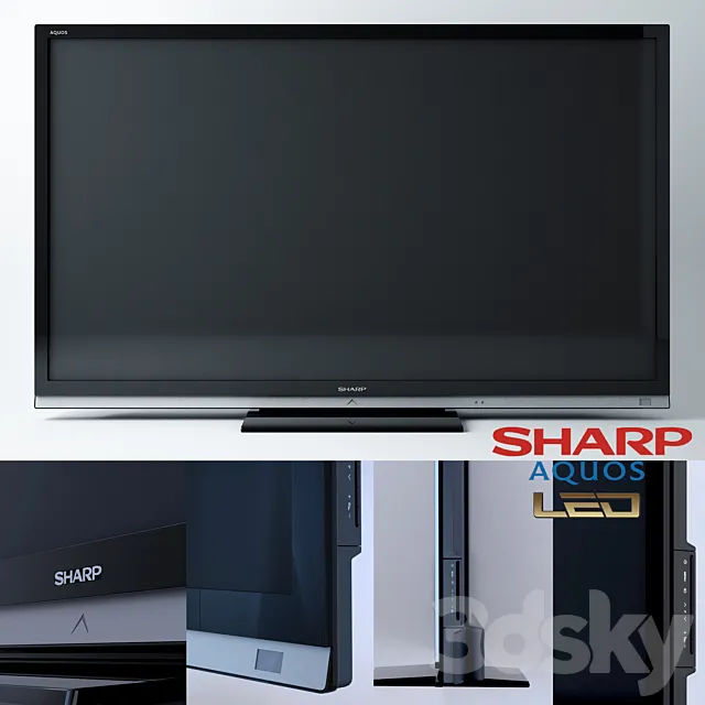 Sharp LC-70LE741ERU 3DS Max Model