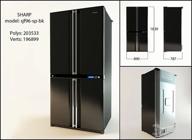 SHARP SJF96-SP-BK 3dsMax Model