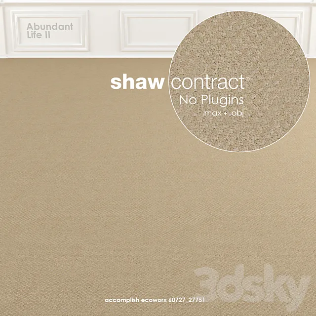 Shaw Carpet Abundant Life II No: 1 3DSMax File