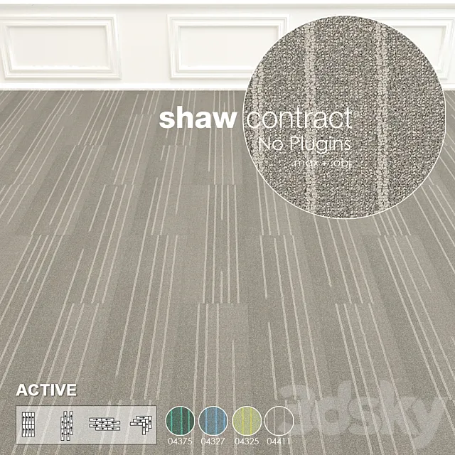 Shaw Carpet Active Wall to Wall Floor No 7 3DS Max Model