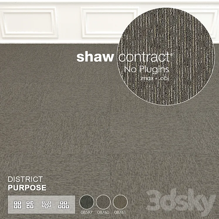 Shaw Carpet District Purpose Wall to Wall Floor No 1 3DS Max