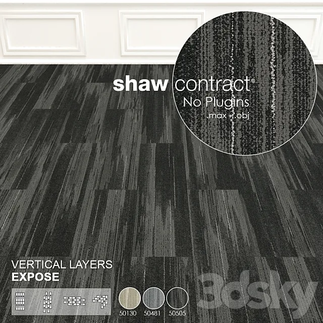 Shaw Carpet Vertical Layers Wall to Wall Floor No 1 3DS Max Model