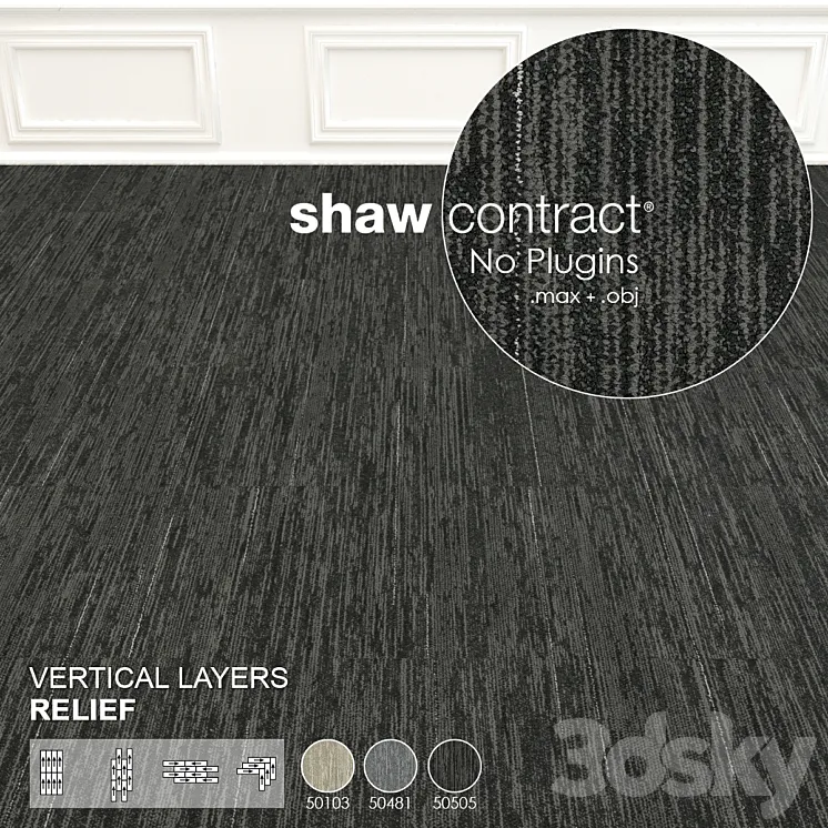 Shaw Carpet Vertical Layers Wall to Wall Floor No 3 3DS Max