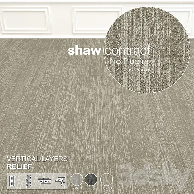 Shaw Carpet Vertical Layers Wall to Wall Floor No 4 3DSMax File