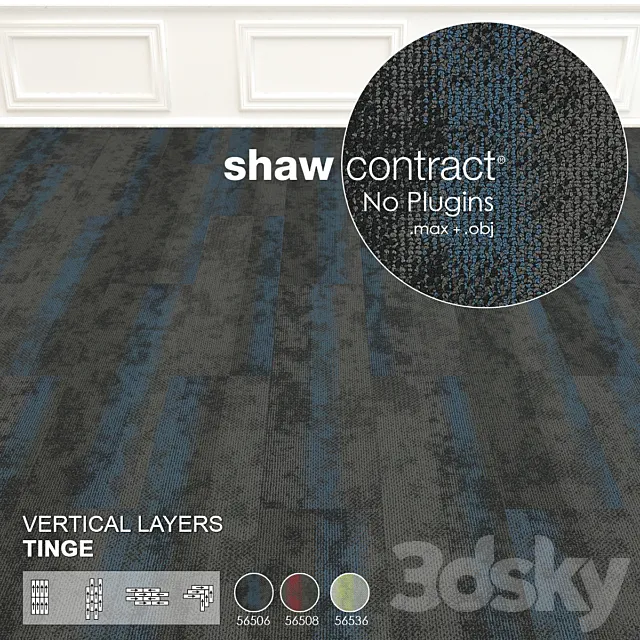 Shaw Carpet Vertical Layers Wall to Wall Floor No 6 3DSMax File