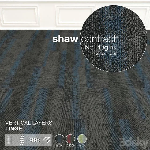 Shaw Carpet Vertical Layers Wall to Wall Floor No 6 3dsMax Model
