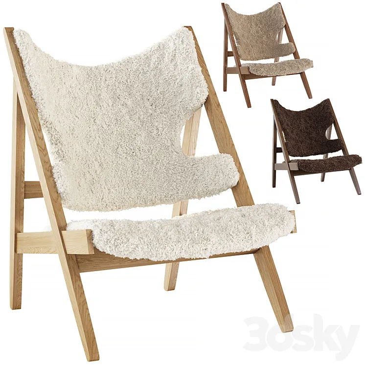 Sheepskin armchair Menu by Ib Kofod-Larsen 3DS Max Model