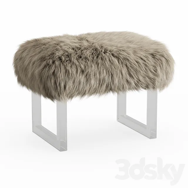 Sheepskin bench fur 3DS Max Model