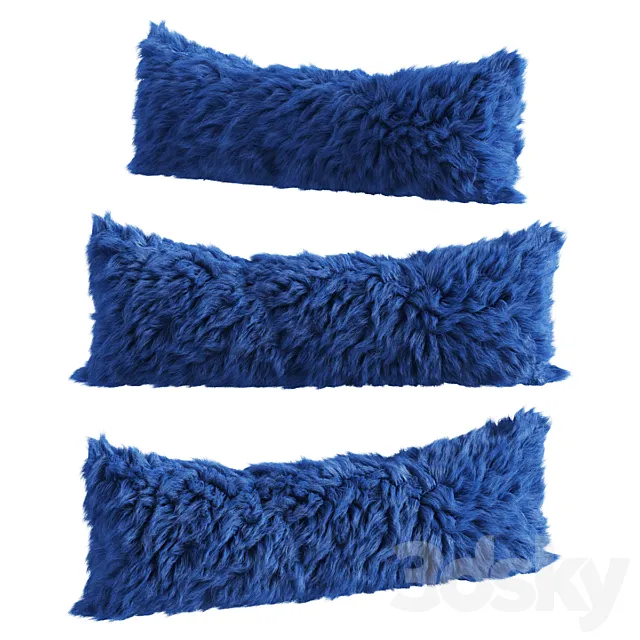 Sheepskin fur pillow 3DSMax File