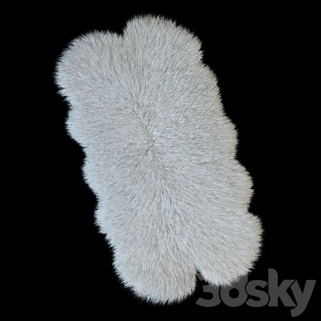 Sheepskin white Bianco 4x 3DSMax File