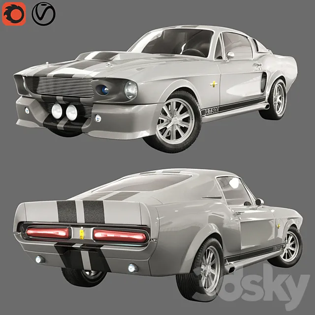 Shelby GT500 Eleanor (1967) 3ds Max