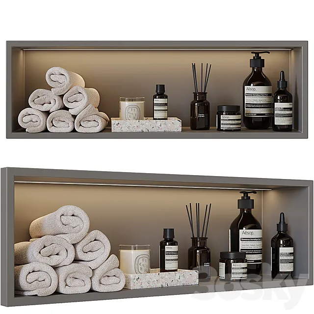 Shelf above the toilet 3ds Max