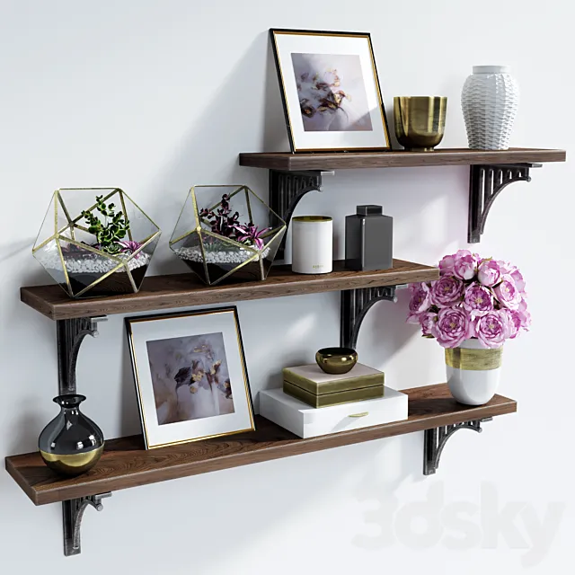 Shelf Pottery Barn Bridge Bracket 3DS Max Model