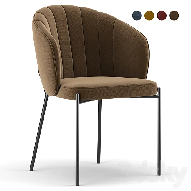 Shell Back Dining Chair 3ds Max