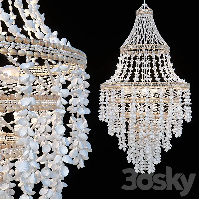 SHELL Chandelier D800 3DS Max Model