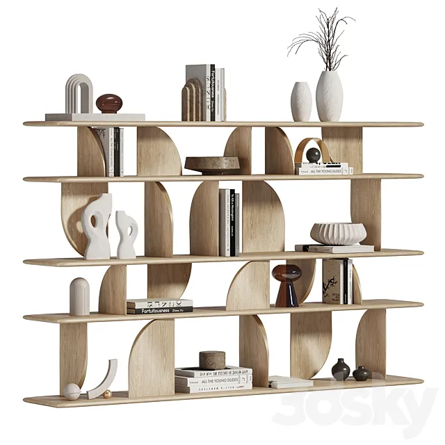 Shelves Decorative-Rack Set 1 3dsMax Model