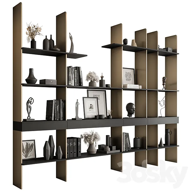 Shelves Decorative – Rack Set 18 3DS Max Model