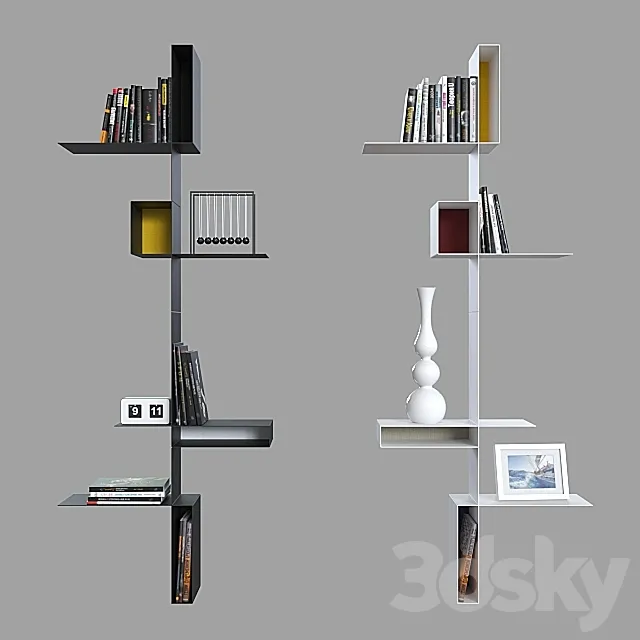 Shelves MDF Italia Randomissimo. 3ds Max