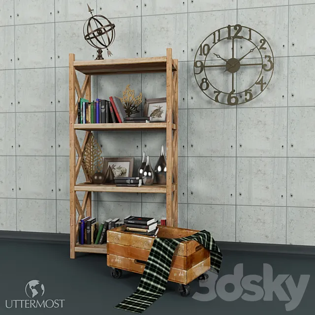 Shelves with accessories from UTTERMOST 3DSMax File