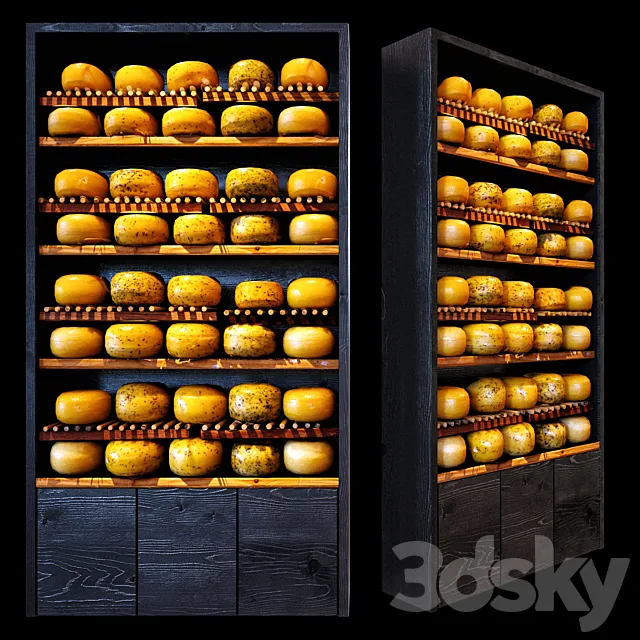 Shelves with cheese 3DS Max Model