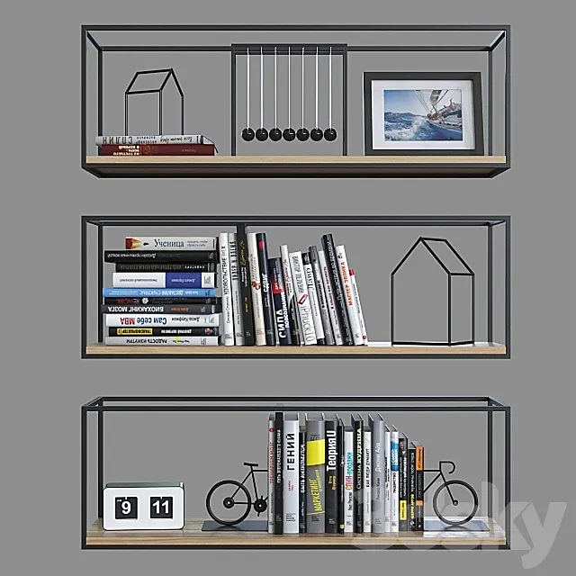 Shelves with decor 9. 3ds Max