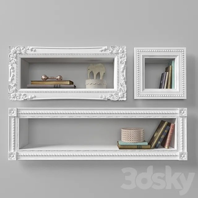 Shelves with decor from RHBaby & Child 3DS Max Model