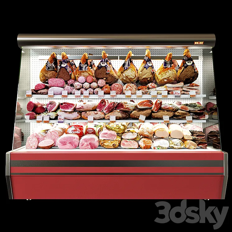 Shelves with meat 3DS Max Model