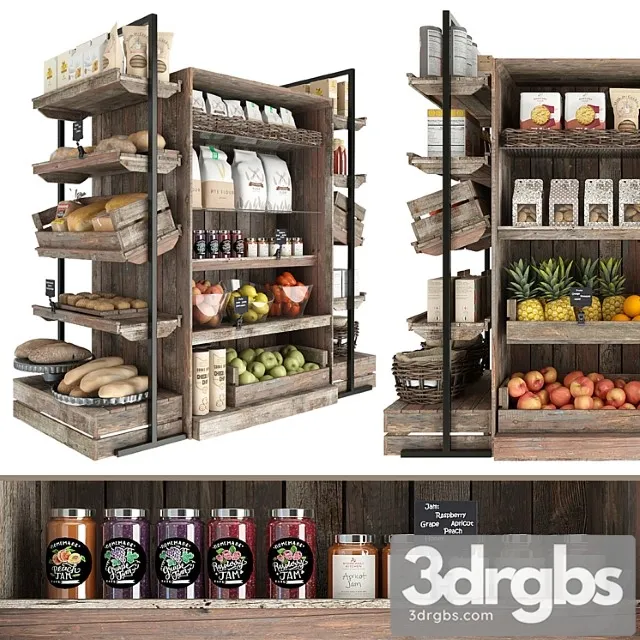 Shelves with products 3dsmax Download