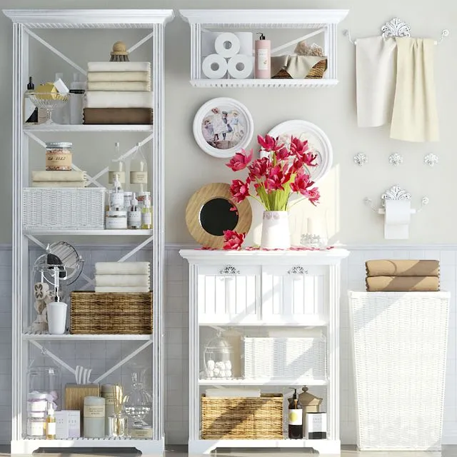 Shelving in the bathroom 4 3dsMax Model