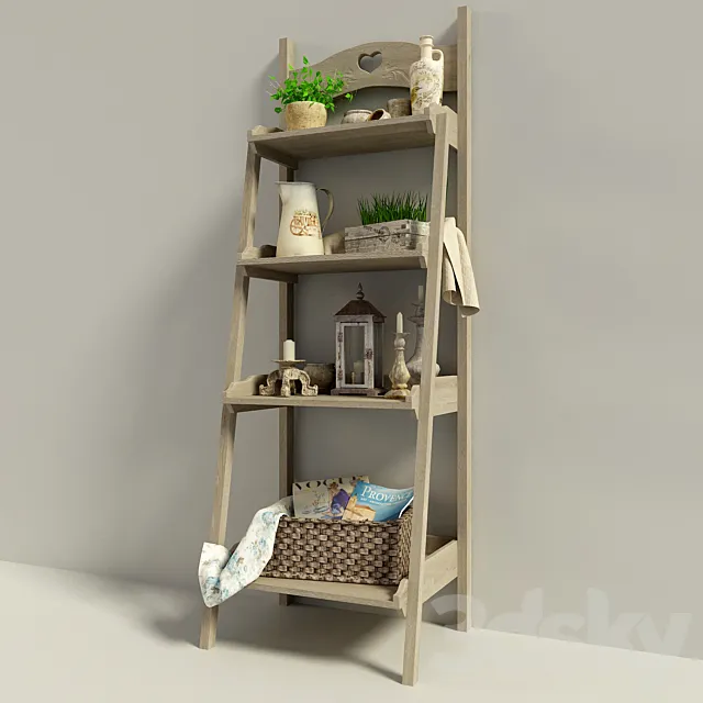shelving in the style of “Provence” # 2 3DSMax File