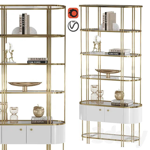 Shelving unit NEKKAR 3ds Max