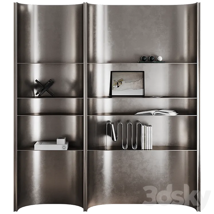 Shelving with decor Glowe 3DS Max Model
