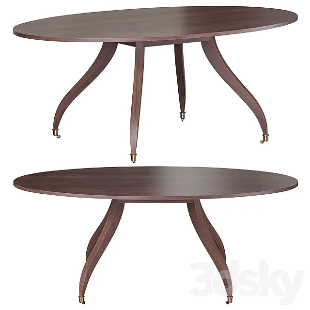 SHERATON OVAL DINING TABLE by baker 3ds Max