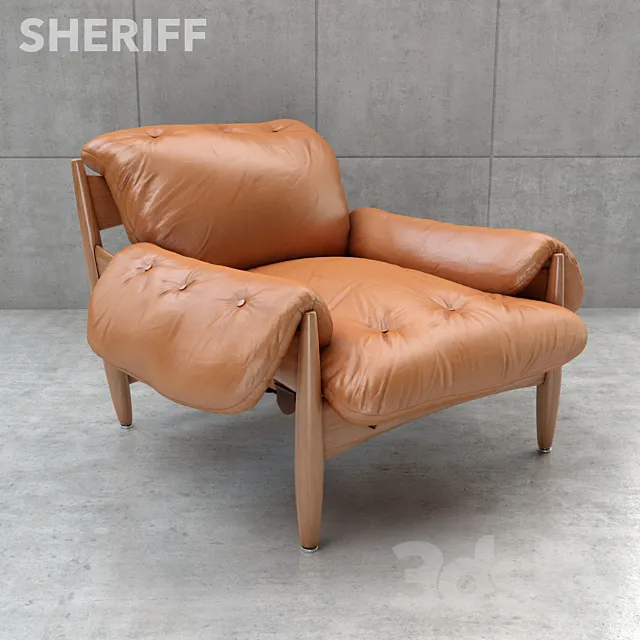 SHERIFF LOUNGE CHAIR BY SERGIO RODRIGUES 3DS Max Model