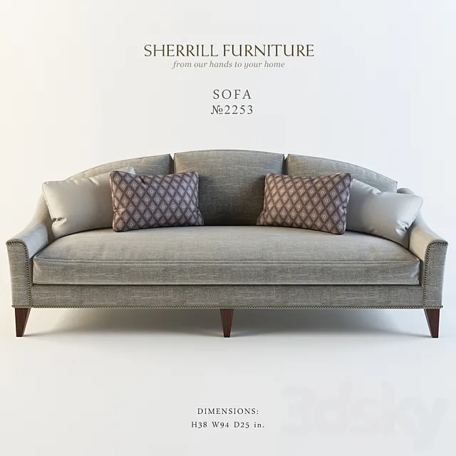 Sherrill furniture_sofa_2253 3DSMax File