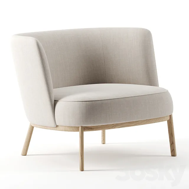Shift Wood Low armchair by Offecct 3ds Max