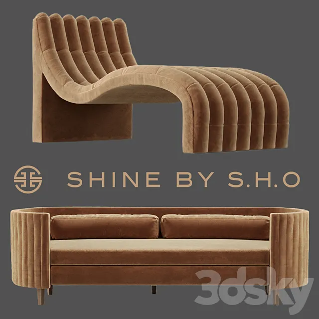 Shine by SHO Clarisse sofa and Sacha chaise 3DSMax File