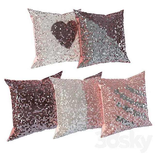 Shiny pillows 3DS Max Model