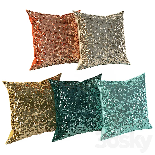 Shiny pillows 3ds Max