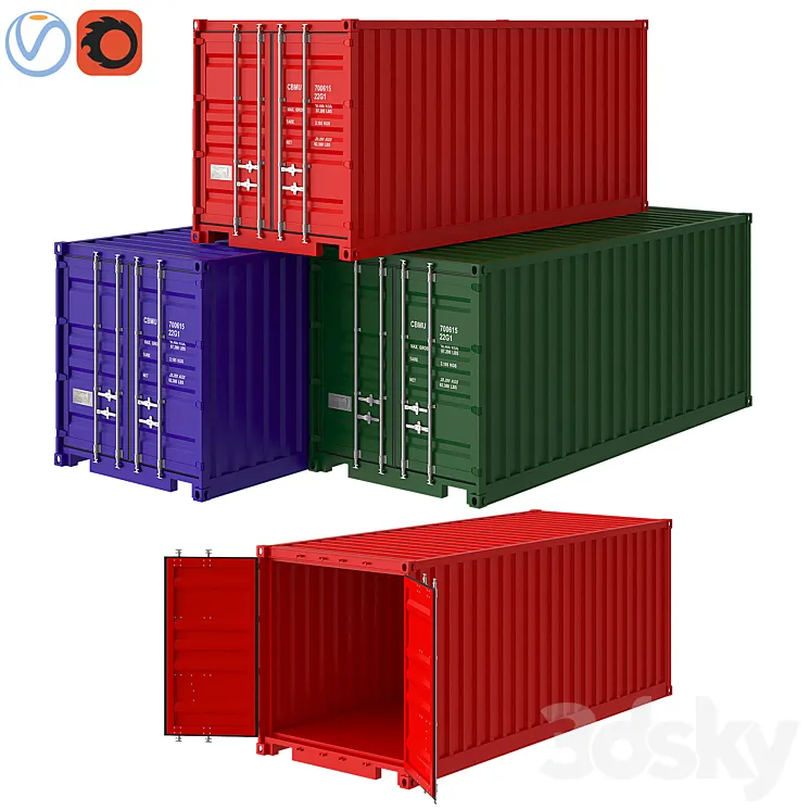 Shipping container 3DS Max