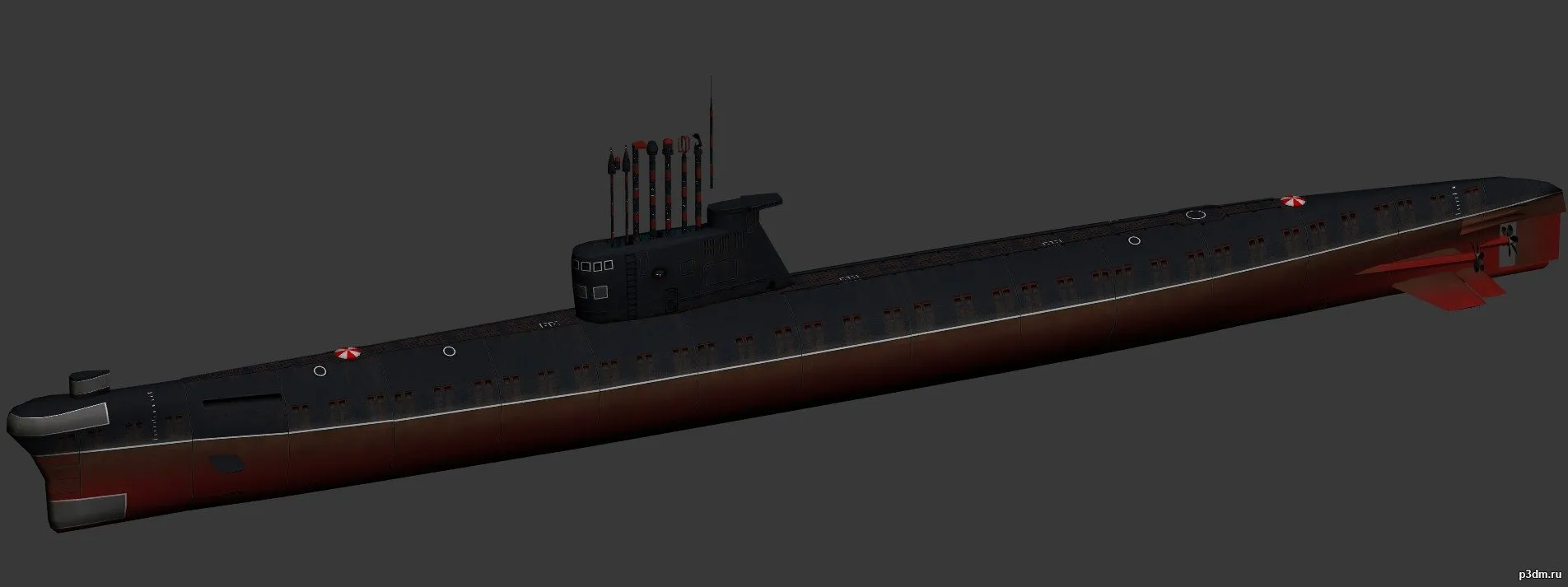 ships 3d models – Foxtrot-class submarine – foxtrot