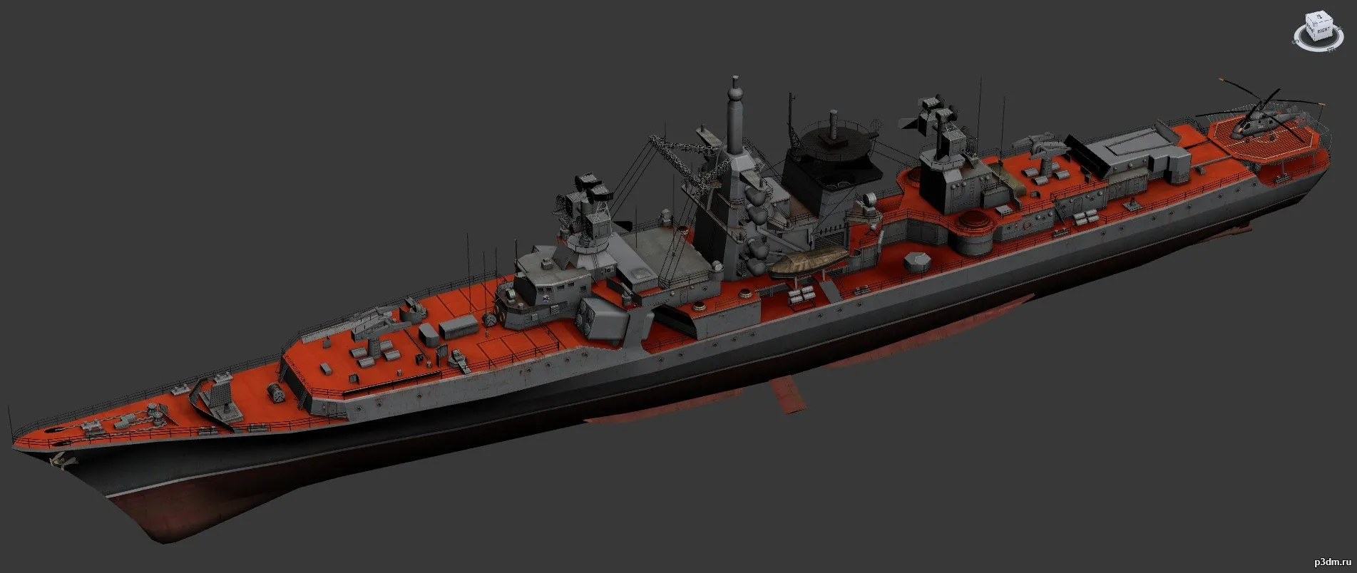 ships 3d models – Kresta II-class cruiser – kresta2