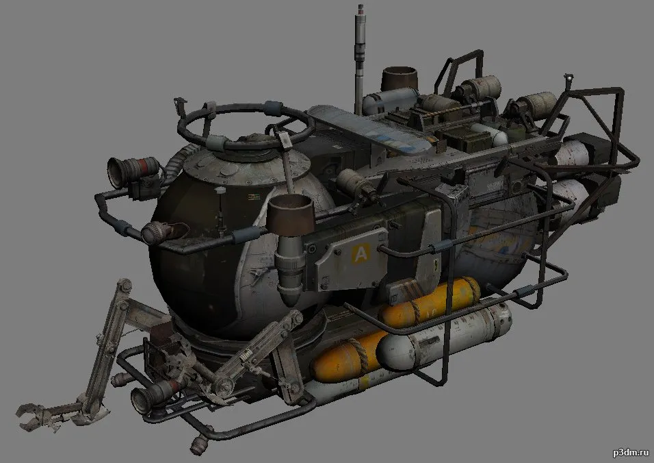 ships 3d models – Mini sub – 1445997650_mini_sub_p3dm.ru