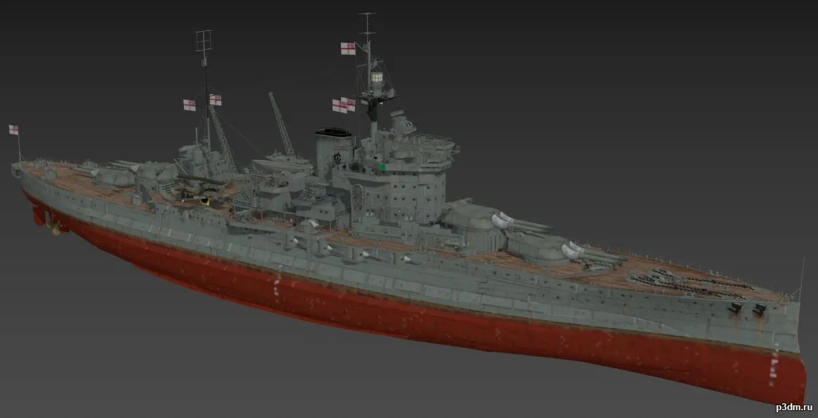 ships 3d models – Warspite 1941 – Warspite_1941